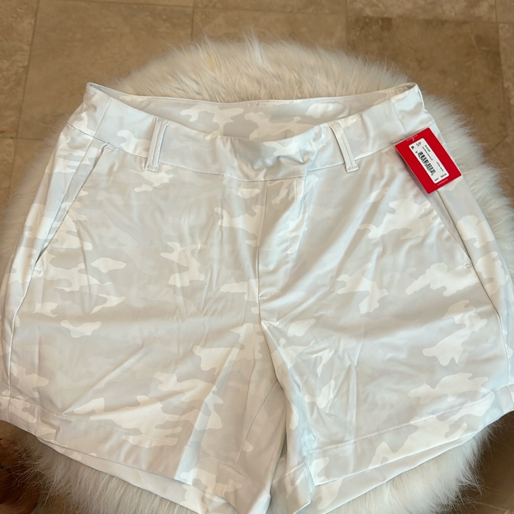 Spanx White Camo Shorts